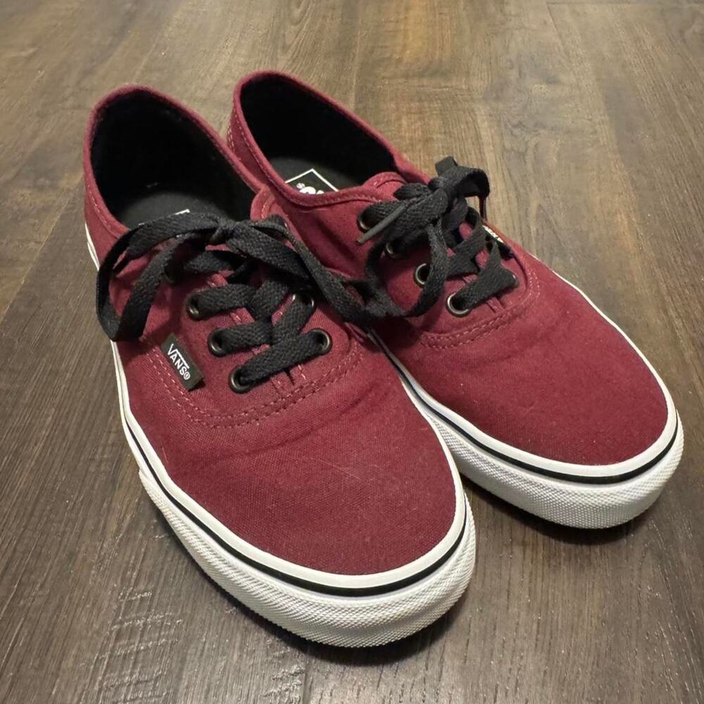 Vans Era 59 Burgundy Low Top Sneakers Size 7.5 Canvas Skate Shoes
